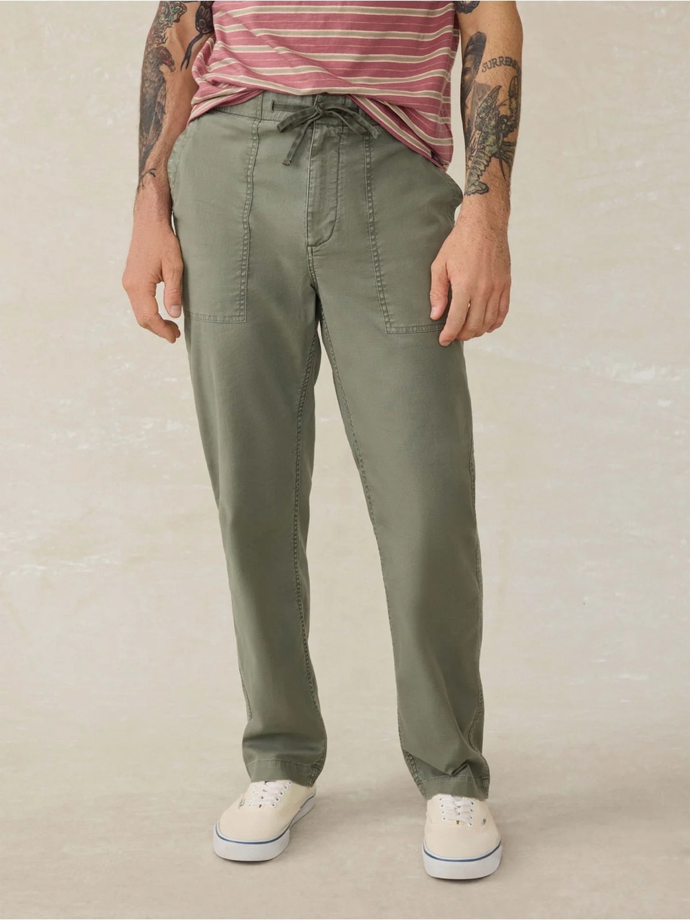 Faherty Dune utility pant-desert olive